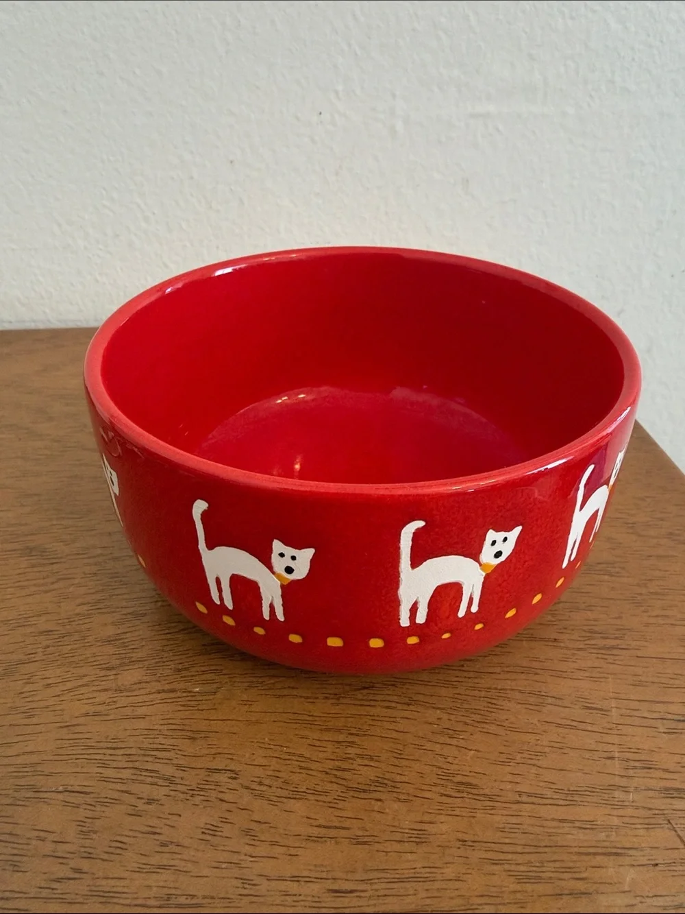 Vintage Waechtersbach Red Cat Bowl Made in Germany